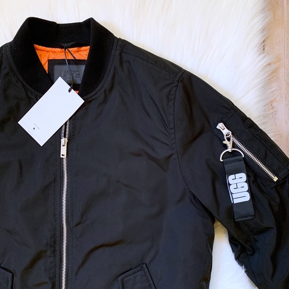 UGG Black Frances Oversized Bomber Jacket - Picture 2 of 8